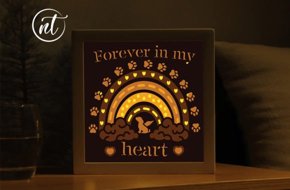 3D Dog Memorial Day Rainbow Shadow Box: A Versatile SVG Design for Creative Marketers