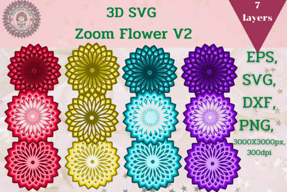 3D SVG Zoom Flowers V2: Elevating Paper Flower Designs for Content Creators