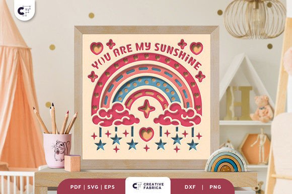 Baby Born Rainbow 3D Shadow Box SVG Review for Real Projects