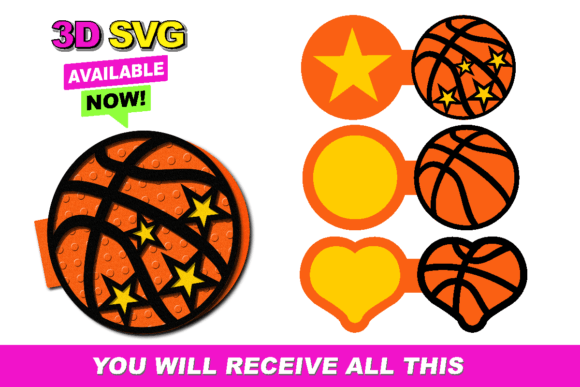 Basketball Card 3D SVG: A Graphics Asset for Crafts and Creative Branding