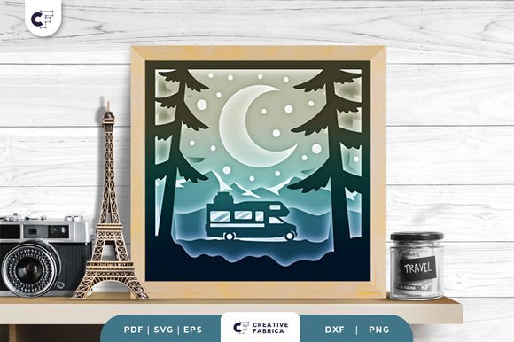 Caravan Travel 3D Shadow Box Paper Cut Review