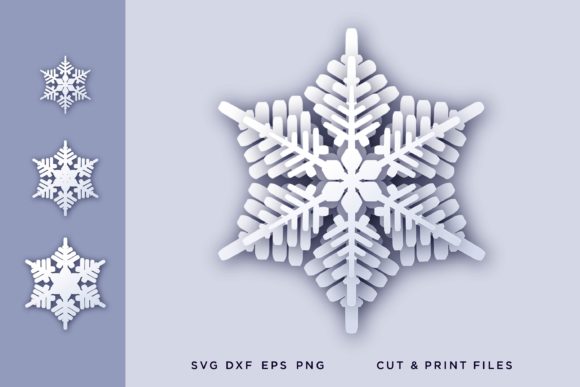 Christmas Snowflake 3D SVG: A Festive Design Asset for Crafters