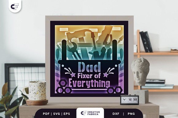 Dad Fixer of Everything 3D SVG for Father’s Day Marketing