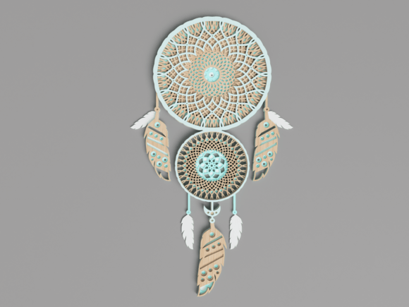 Dream Catcher 3D Layered Laser Cut for Wall Decor