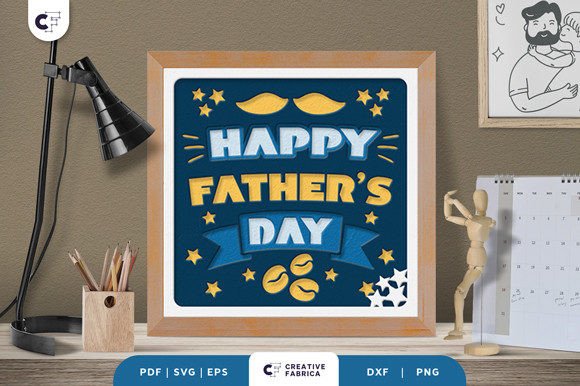 Fathers Day Gift 3D Shadow Box SVG: A Designer’s Perspective
