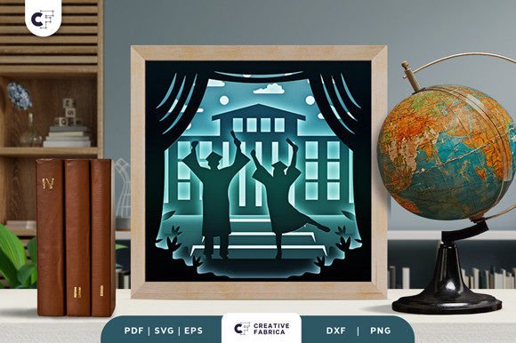 Graduation Girl and Boy 3D Paper Cut SVG Review