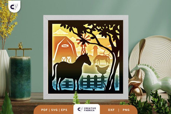 Horse and Farmhouse 3D Shadow Box Review for Real Projects