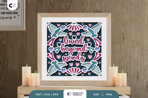 Loved Beyond Words Wreath 3D SVG for Editorial & Web Publishing