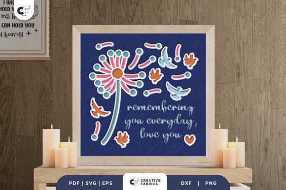 Memorial Dandelion 3D SVG: A Versatile Design for the People in Your Handmade Business