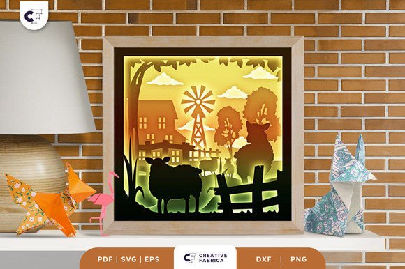 Sheep in the Farm 3D SVG Graphic for Animal Lovers