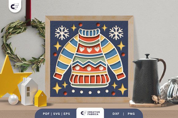 Ugly Sweater 3D SVG for Seasonal Crafting
