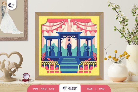 Wedding Pavilion 3D SVG for Table Decorations
